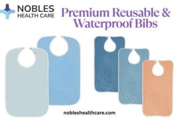 Premium Reusable & Waterproof Adult Bibs for Seniors and Patients