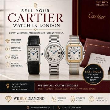 Sell Cartier Watches in London - Get the Best Price & Free Valuation