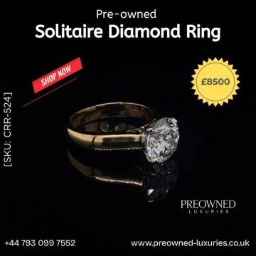 Buy Elegant Solitaire Diamond Ring Pre-Owned Best Value UK