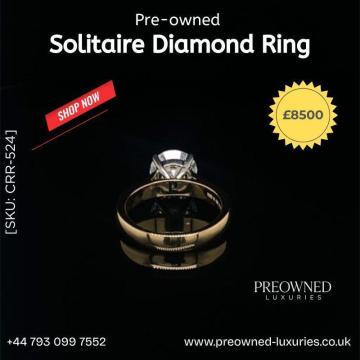 Buy Elegant Solitaire Diamond Ring Pre-Owned Best Value UK