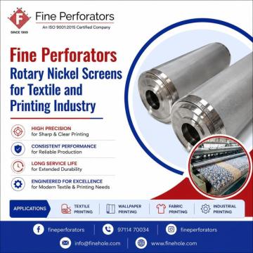 Fine Perforators Rotary Nickel Screens for Textile and Printing Industry