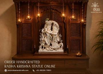 Order Handcrafted Radha Krishna Statue Online