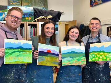 Painting class date night at art school 99