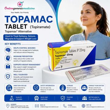 Topamac (Topiramate) | Topamax Alternative | Epilepsy, Seizure & Migraine Relief | Online Gen