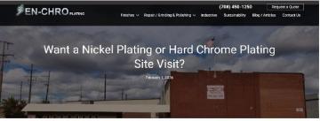 Want a Nickel Plating or Hard Chrome Plating Site Visit?