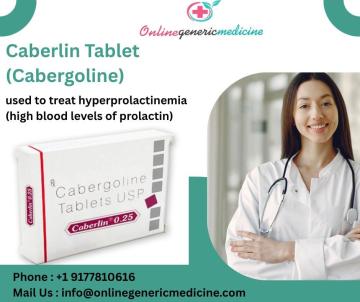 Caberlin Tablet (Cabergoline) | Check Uses, Price & Dosage