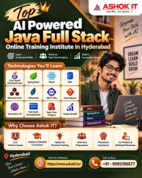 Top AI Powered Java Full Stack Online Training Institute In Hyderabad