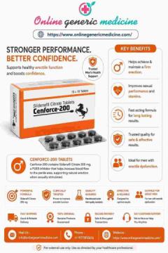 Cenforce 200 | Sildenafil Citrate Information | Online Generic Medicine