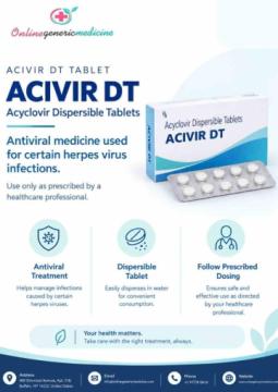 Acivir DT Tablet Acyclovir for Viral Skin Conditions | Online Generic Medicine