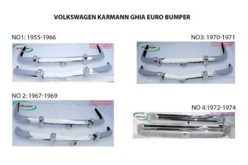 Volkswagen Karmann Ghia Euro type bumper (1955 – 1974) by stainless steel