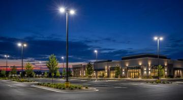 300W LED Pole Light with Photocell, 5700K, Universal Mount