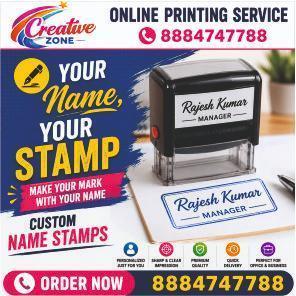 Rubber Stamp At Rs. 300/- | Name & Address Stamps | Fast delivery | 580