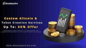 Custom Altcoin & Token Creation Services USA | Developcoins | 30% OFF Today
