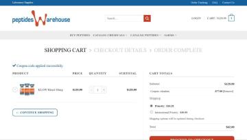 60% OFF All Orders on Peptides Warehouse