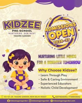 Best playschool in tagore garden