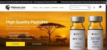 30% OFF Your Order + Free Shipping at Platinum Lion Peptides