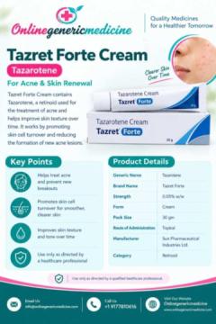 Tazret Forte Cream – Tazarotene for Acne & Psoriasis | Online Generic Medicine