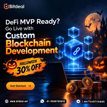 DeFi MVP Ready? Go Live with Custom Blockchain Development | Halloween 30% OFF