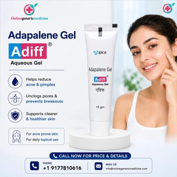 Adiff Gel (Adapalene) – Topical Acne Medication for skincare | OnlineGenericMedicine