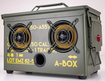 Box Speakers Made From a Genuine 50 Cal Ammo Can