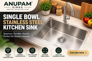 Single Bowl Stainless Steel Sink for Everyday Use
