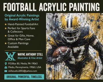 Football Acrylic Painting – Custom Sports Art by Professional Artist