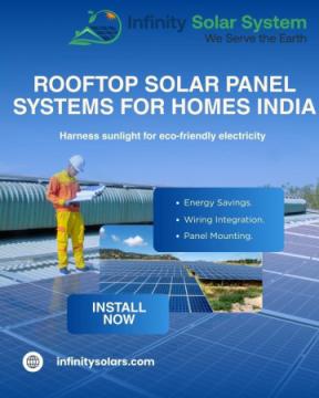 Rooftop solar panel systems for homes india