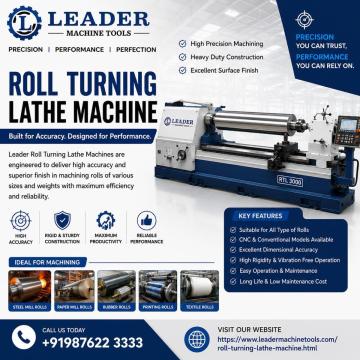 Roll Turning Lathe Machine Manufacturer in India | Heavy Duty & CNC Model