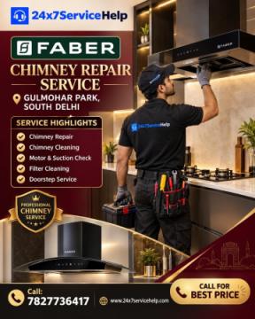 Reliable Kitchen Ventilation Support with Faber Chimney Repair Service in Gulmohar Park South Delhi