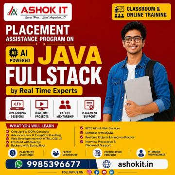 Best Placement Assistance Program on Java Full Stack With AI Online Training In Hyderabad.