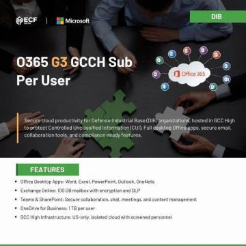 O365 G3 GCCH Sub Per User-DIB | ECF Cloud Solution Store