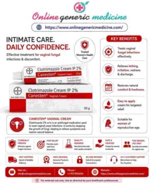 Canesten Vaginal Cream | Clotrimazole Information | Online Generic Medicine