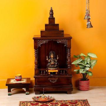 Handcrafted Wooden Pooja Mandir Online for Your Home