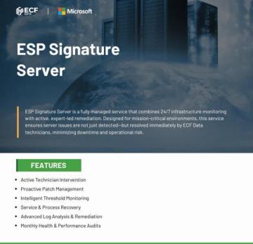 ESP Signature Server from ECF Cloud Solution Store