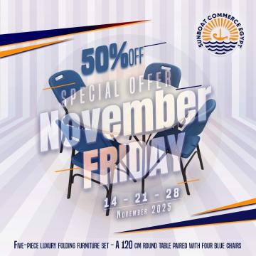 Outdoor-indoor folding furniture sets —Enjoy SunBoat’s amazing discounts this November!