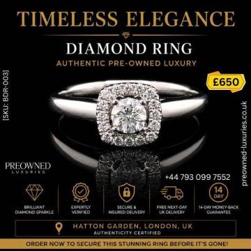 Buy Stunning Round Cluster Engagement Ring Best Value UK