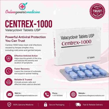 Centrex (Valacyclovir) Tablet Overview | Online Generic Medicine
