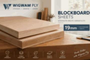 Blockboard Sheets .19mm Blockboard -Wigwam Ply Strong, Smooth & Long Lasting