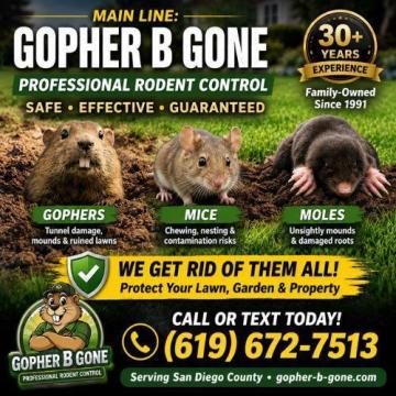 Professional Gopher & Rodent Control Services | Gopher-B-Gone