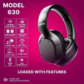 Kyptec LifeStyle® 630 Hybrid ANC Over Ear Headphones for Deep Bass, Movies & Focused Listening
