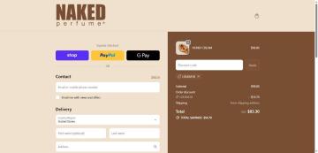 15% OFF Entire Order on Naked Perfume