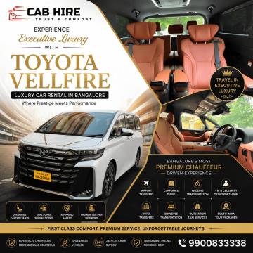 Toyota Vellfire Luxury Car Rental in Bangalore