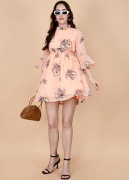 Shop PrettyLady Orange Short Dress Online – Only ₹1351.00