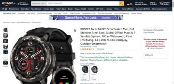 €25 OFF KOSPET TANK T4 Smartwatch on Amazon