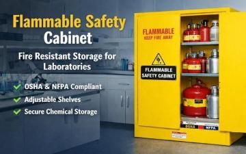 Flammable Safety Cabinet Fire Resistant Storage for Laboratories