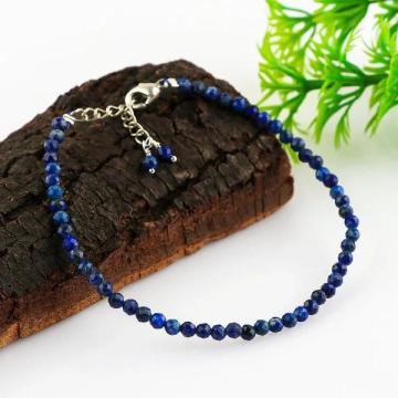 Micro Beads Lapis Lazuli Bracelet – Natural Blue Gemstone Jewelry
