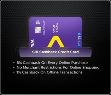 SBI Cashback Credit Card - Welcome to the World of Amazing Cashback!