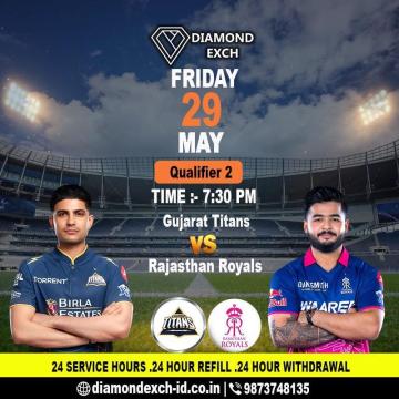 Diamond Exchange: IPL 2026 GT vs RR Qualifier 2 Commentary & Updates.