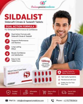 Sildalist 120mg Tablets | Sildenafil and Tadalafil Onlinegenericmedicin