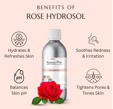 Rose Hydrosol for Natural Facial Toner & Skin Mist | Raasa Oils